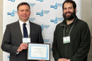 Robert Gibson (left), managing director of the New Hampshire Veterinary Diagnostic Laboratory, and David Needle, senior veterinary pathologist