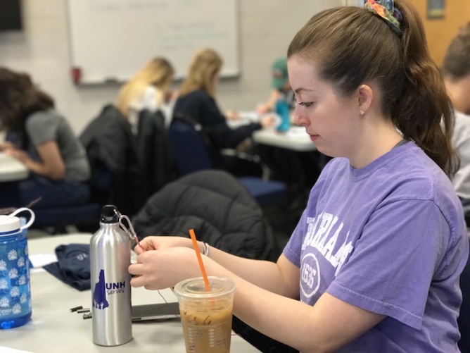 UNH student volunteer