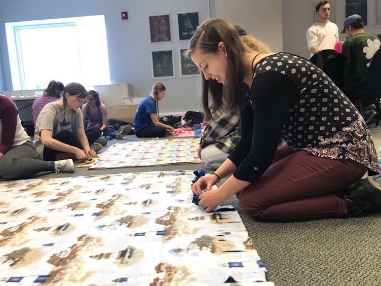 UNH student volunteer