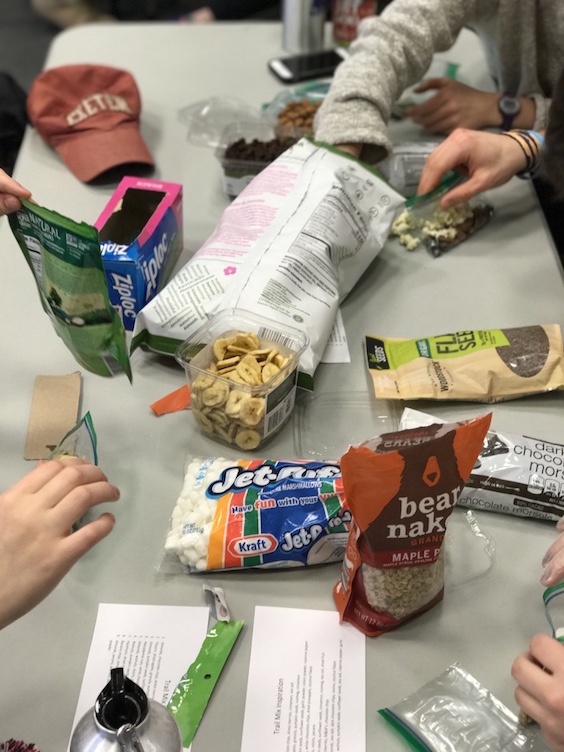 snacks on a table