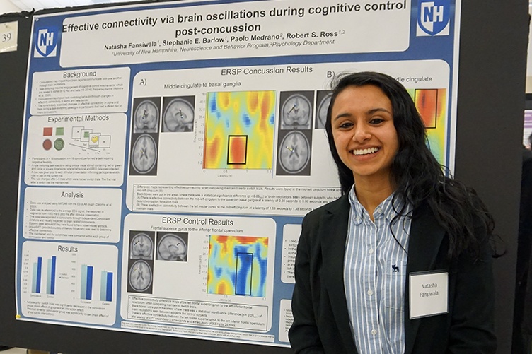 Natasha Fansiwala '18 at the UNH Undergraduate Research Conference