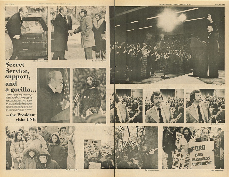 Secret Service, support, and a gorilla...the President visits UNH - TNH article