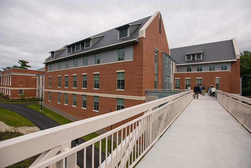 bridge at rear of building