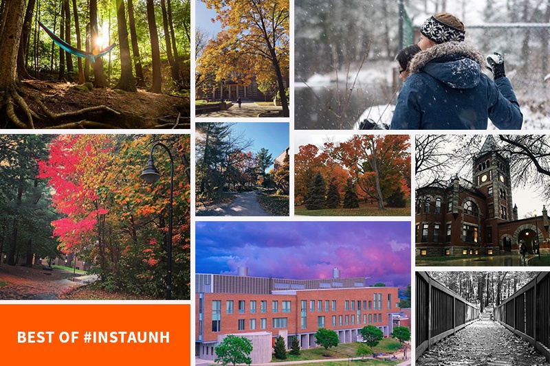 collage of the best photos from #instaunh fall 2017