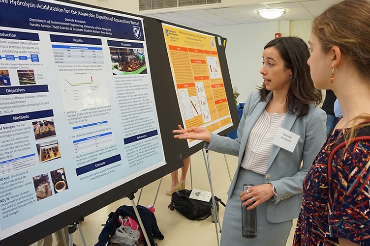 Danielle Kalmbach '18 at the UNH Undergraduate Research Conference