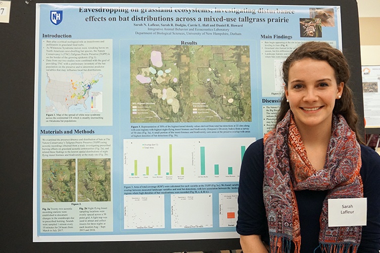 Sarah Lafleur '19 at the UNH Undergraduate Research Conference