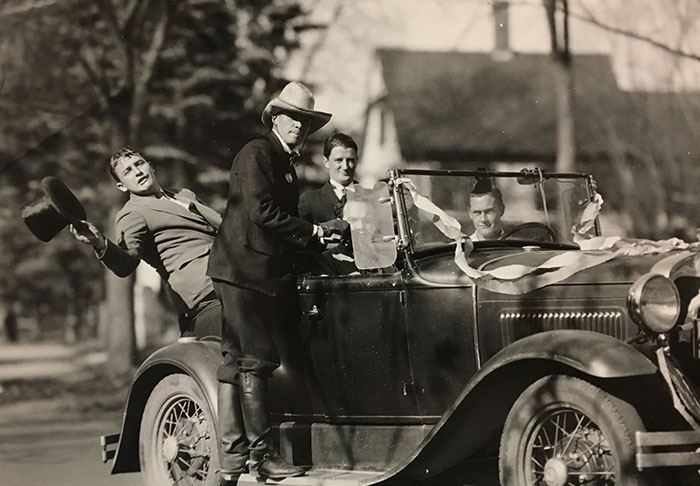 Candidates and managers from the 1931 UNH Mayoralty campaign: H. Waite, A. Currier, Harry W. Croke (elected mayor), K. Kearns and J. Conroy