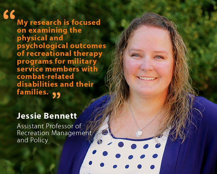 Jessie Bennett, UNH Assistant Professor of Recreation Management and Policy, and quote