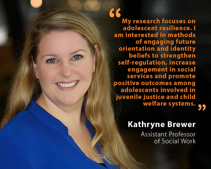 Kathryne Brewer, UNH Assistant Professor of Social Work, and quote