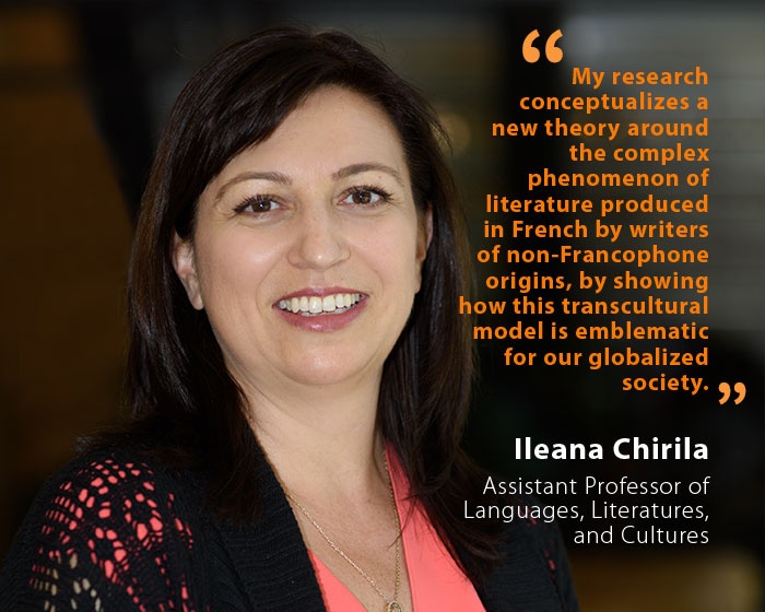 Ileana Chirila, UNH Assistant Professor of Languages, Literatures, and Cultures, and quote