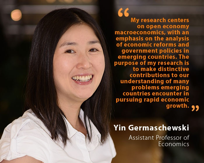 Yin Germaschewski, UNH Assistant Professor of Economics, and quote