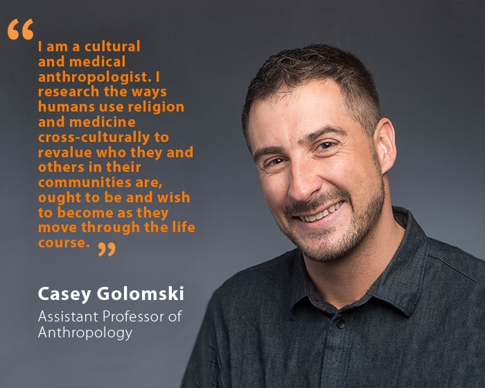 Casey Golomski, UNH Assistant Professor of Anthropology, and quote