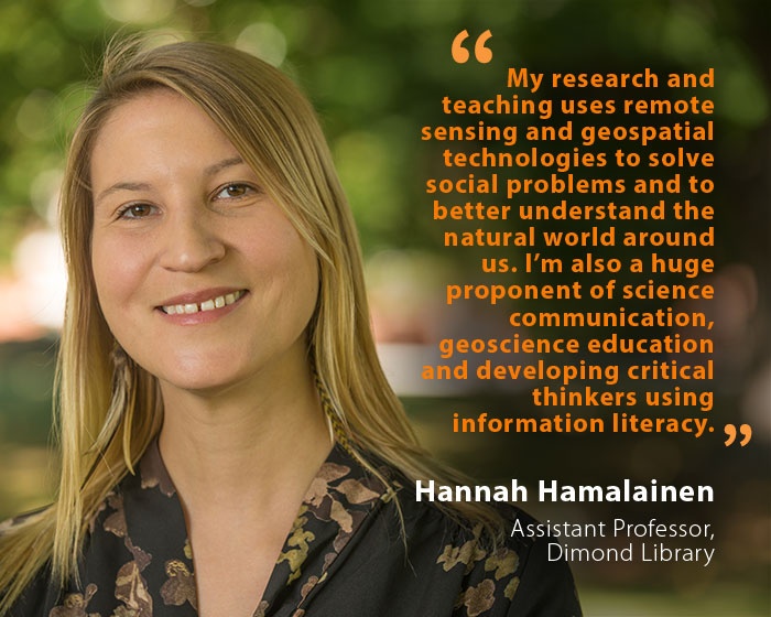 Hannah Hamalainen, UNH Assistant Professor, Dimond Library, and quote