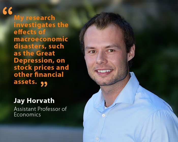Jay (Jaroslav) Horvath, UNH Assistant Professor of Economics, and quote