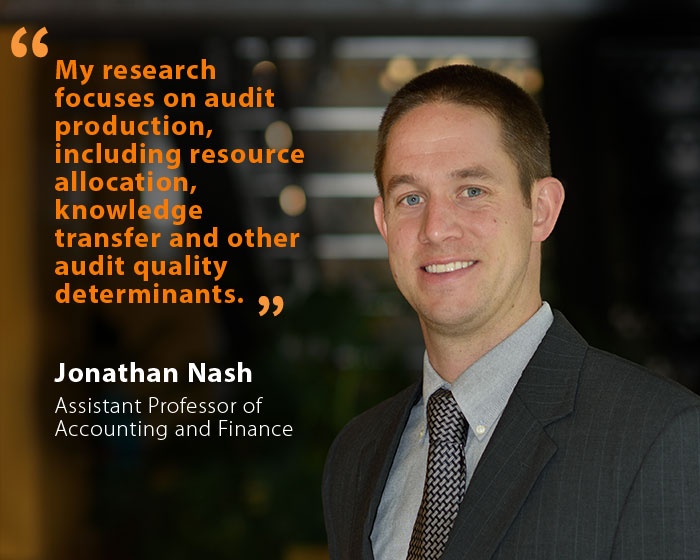 Jonathan Nash, UNH Assistant Professor of Accounting and Finance, and quote