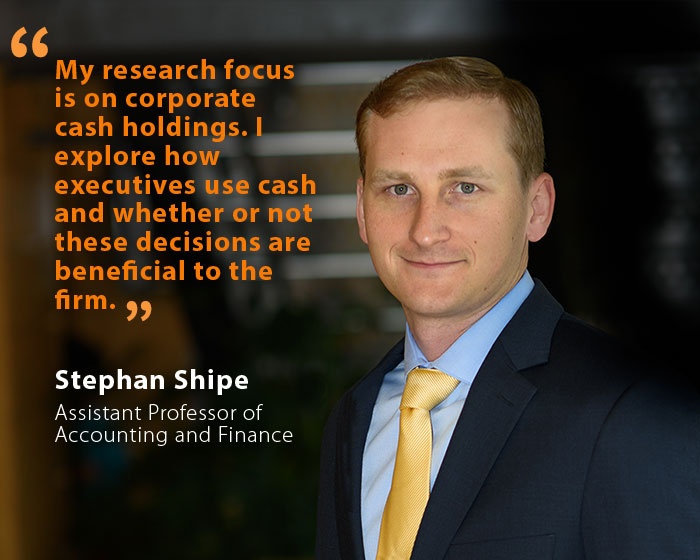 Stephan Shipe, UNH Assistant Professor of Accounting and Finance, and quote