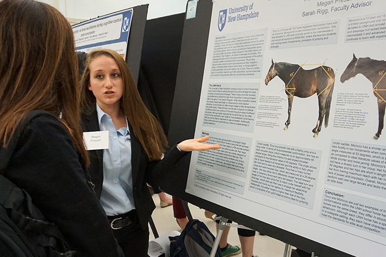 Megan Presutti '18 at the UNH Undergraduate Research Conference