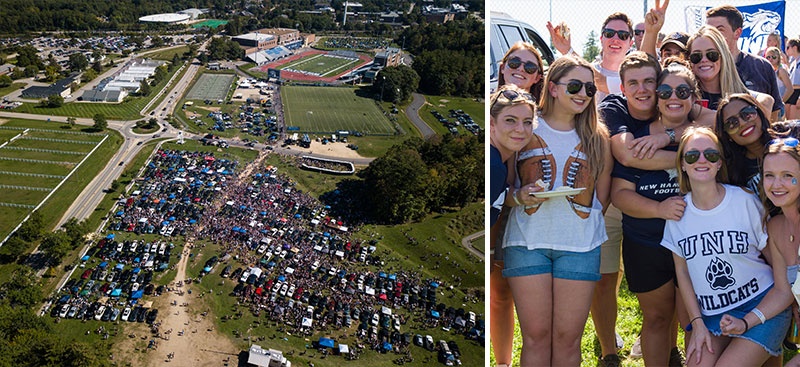 tailgating at UNH's Homecoming