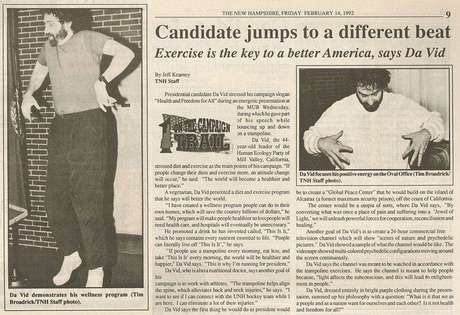 Candidate jumps to a different beat - TNH article