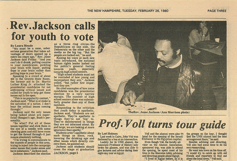 Rev. Jackson calls for youth to vote - TNH article