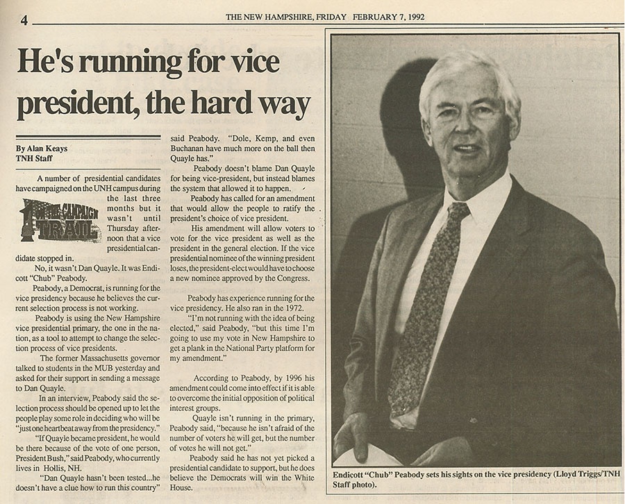 He's running for vice president, the hard way - TNH article