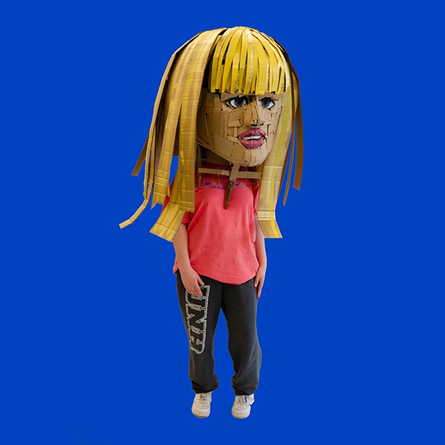 blond haired woman's head