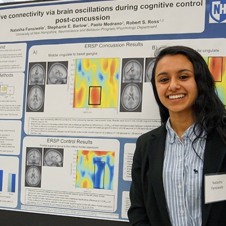 Natasha Fansiwala '18 at the UNH Undergraduate Research Conference
