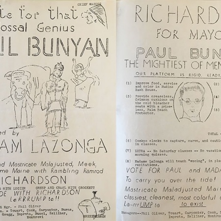 a flyer for Mayoralty candidate Paul Bunyan