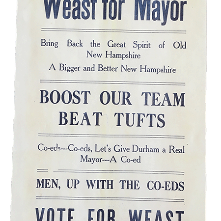 Weast for Mayor flyer from the 1929 Mayoralty campaign