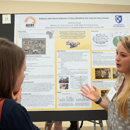 Courtney Kamyk '18 at the UNH Undergraduate Research Conference