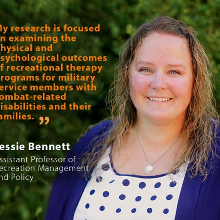 Jessie Bennett, UNH Assistant Professor of Recreation Management and Policy, and quote