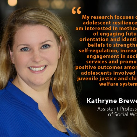 Kathryne Brewer, UNH Assistant Professor of Social Work, and quote