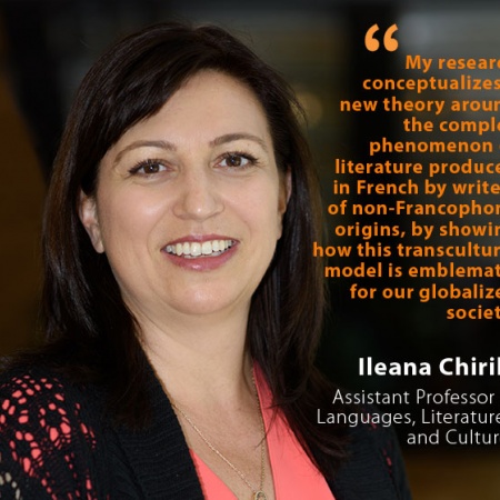 Ileana Chirila, UNH Assistant Professor of Languages, Literatures, and Cultures, and quote
