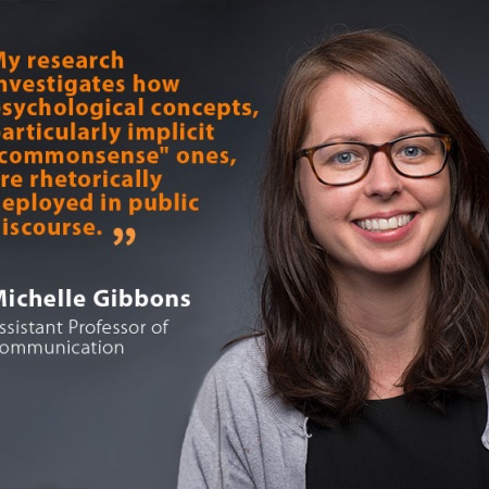 Michelle Gibbons, UNH Assistant Professor of Communication, and quote