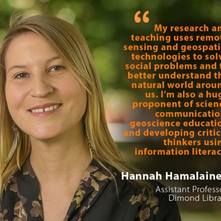 Hannah Hamalainen, UNH Assistant Professor, Dimond Library, and quote