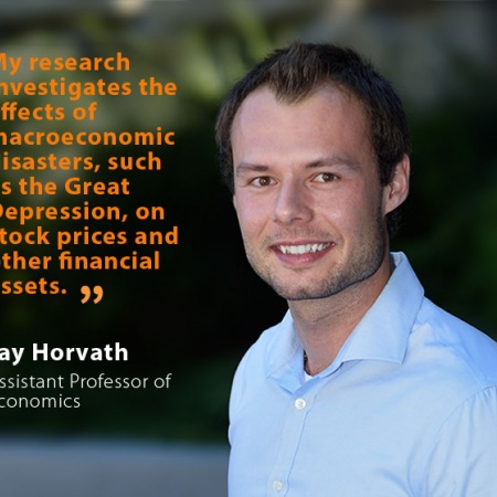 Jay (Jaroslav) Horvath, UNH Assistant Professor of Economics, and quote