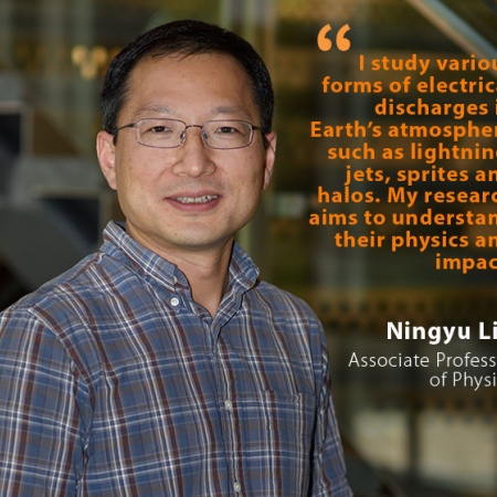 Ningyu Liu, UNH Associate Professor  of Physics, and quote