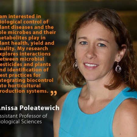 Anissa Poleatewich, UNH Assistant Professor of Biological Sciences, and quote