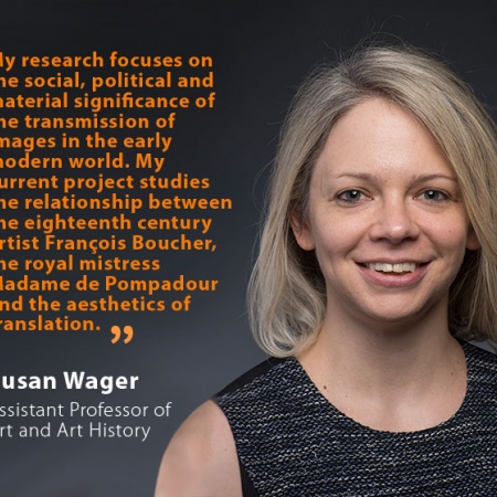 Susan Wager, UNH Assistant Professor of Art and Art History, and quote