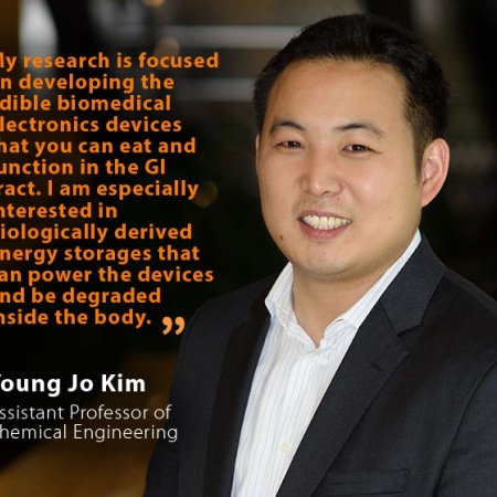 Young Jo Kim, UNH Assistant Professor of Chemical Engineering, and quote