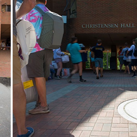 UNH students moving into their dorms on Move-In Day