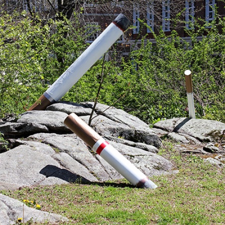 a sculpture of cigarettes called This Is My Ashtray by UNH student Laurel Sargent '17