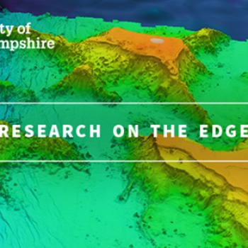 A map graphic with the words "Research on the Edge" 