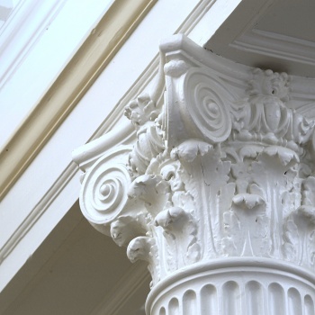 architectural detail of college building