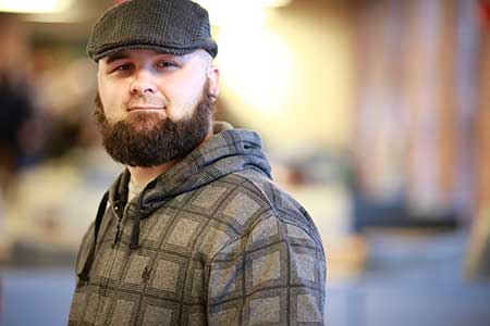 UNH Manchester student and U.S. Armed Forces veteran Michael Elliott