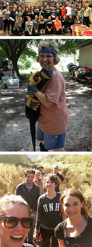 UNH alumni at volunteer events