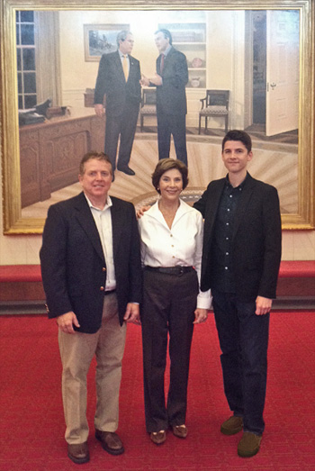 Sean and Jim Conant with Matthew Broderick