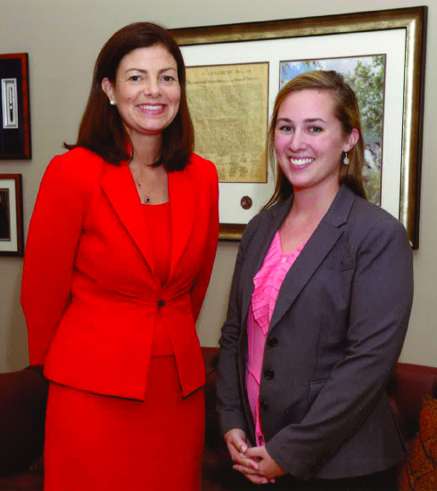 U.S. Sen. Kelly Ayotte with Taylor Reidy