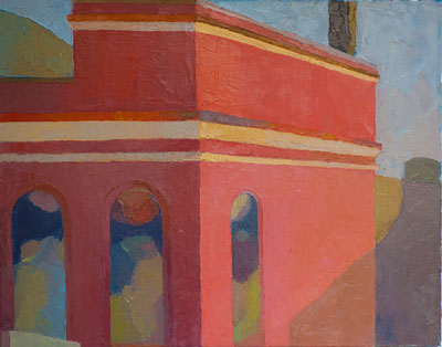 Untitled (power plant), oil on canvas by Elizabeth Curry '13