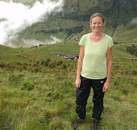 Asbjornsen on the páramo—an alpine tundra ecosystem—in Colombia this past summer. Photo by L. Bruijnzeel, Free University-Amsterdam.